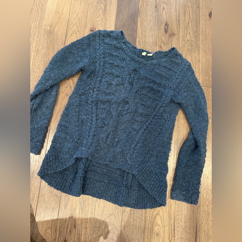 Anthropologie Moth Cable Knit Sweater - Dark Teal